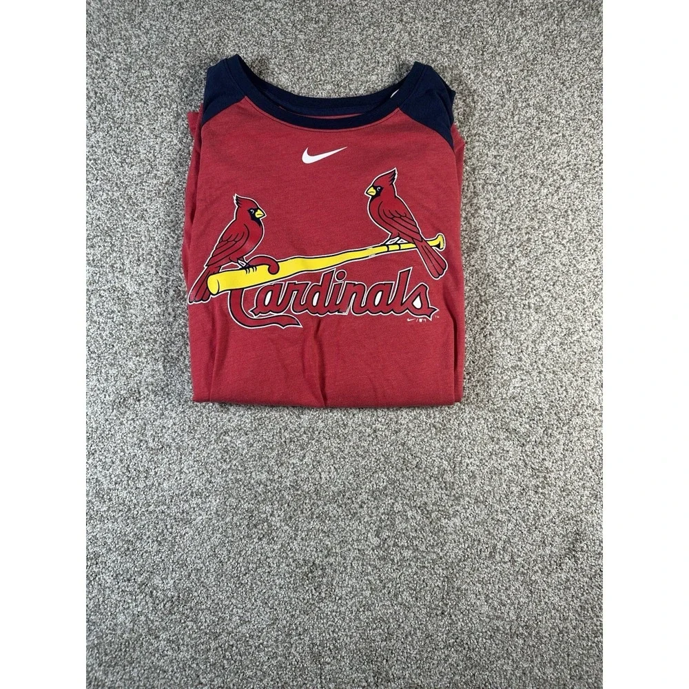 The Nike Tee MLB St. Louis Cardinals 3/4 Sleeve Baseball Tee Men's Size L Clean